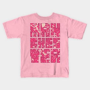 Manchester, England City Map Typography - Blossom Kids T-Shirt